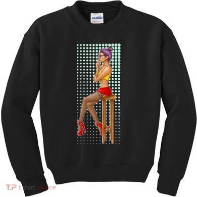 Break Girl Smoking Red Heels Kids Sweatshirt