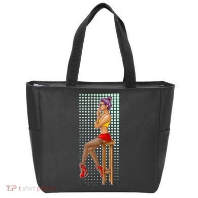 Break Girl Smoking Red Heels Tote Bag