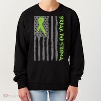 Break The Stigma Ribbon Flag Mental Heath Women's Sweatshirt thumb 0