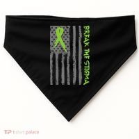 Break The Stigma Ribbon Flag Mental Heath USA-Made Doggie Bandana thumb 0