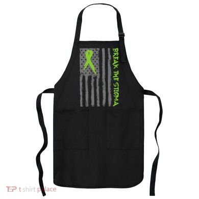 Break The Stigma Ribbon Flag Mental Heath Apron