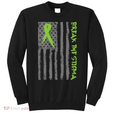 Break The Stigma Ribbon Flag Mental Heath Sweatshirt
