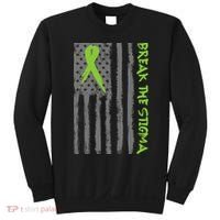 Break The Stigma Ribbon Flag Mental Heath Sweatshirt thumb 0