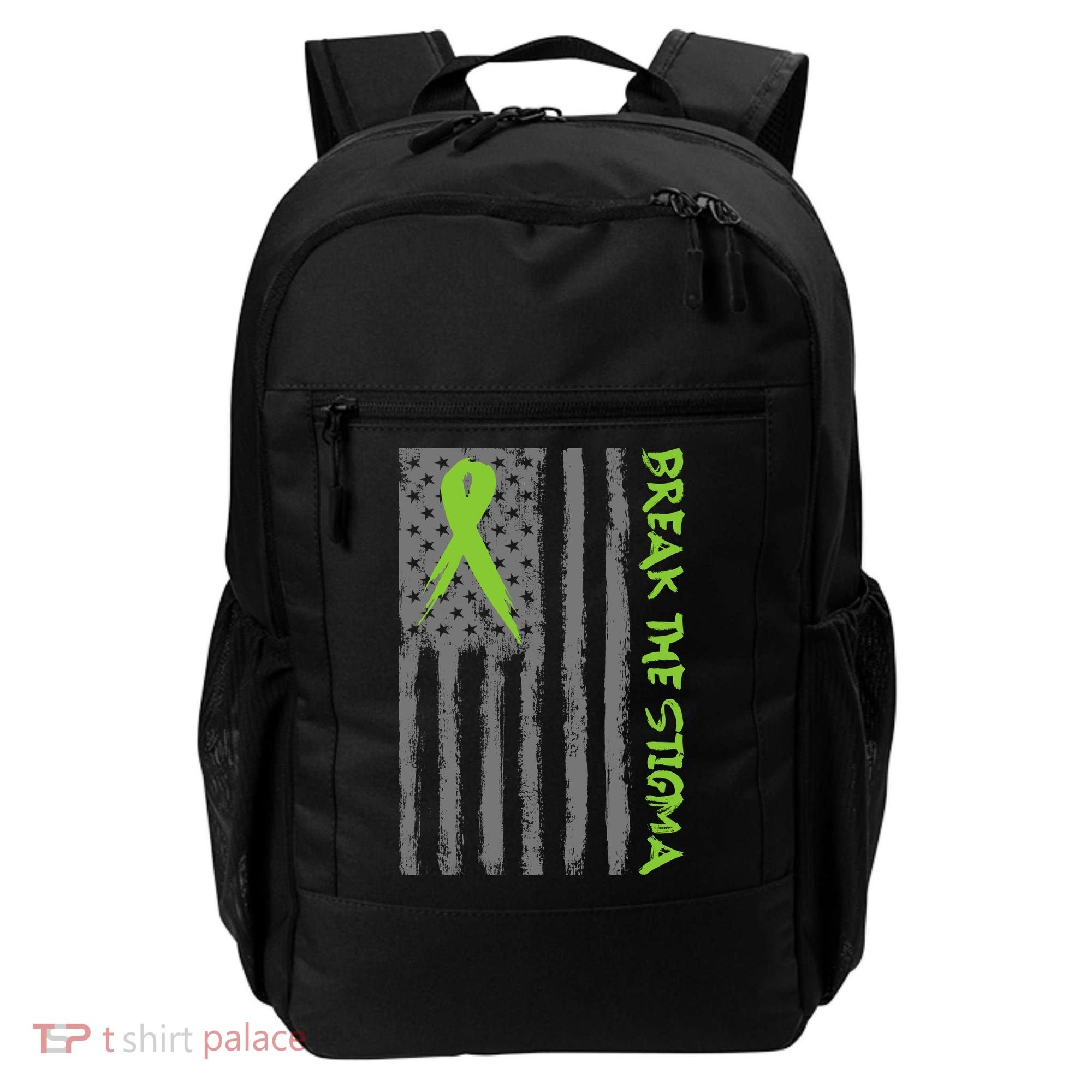 Break The Stigma Ribbon Flag Mental Heath Backpack