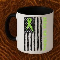 Break The Stigma Ribbon Flag Mental Heath Coffee Mug thumb 2