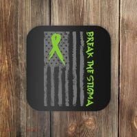 Break The Stigma Ribbon Flag Mental Heath Coaster thumb 0