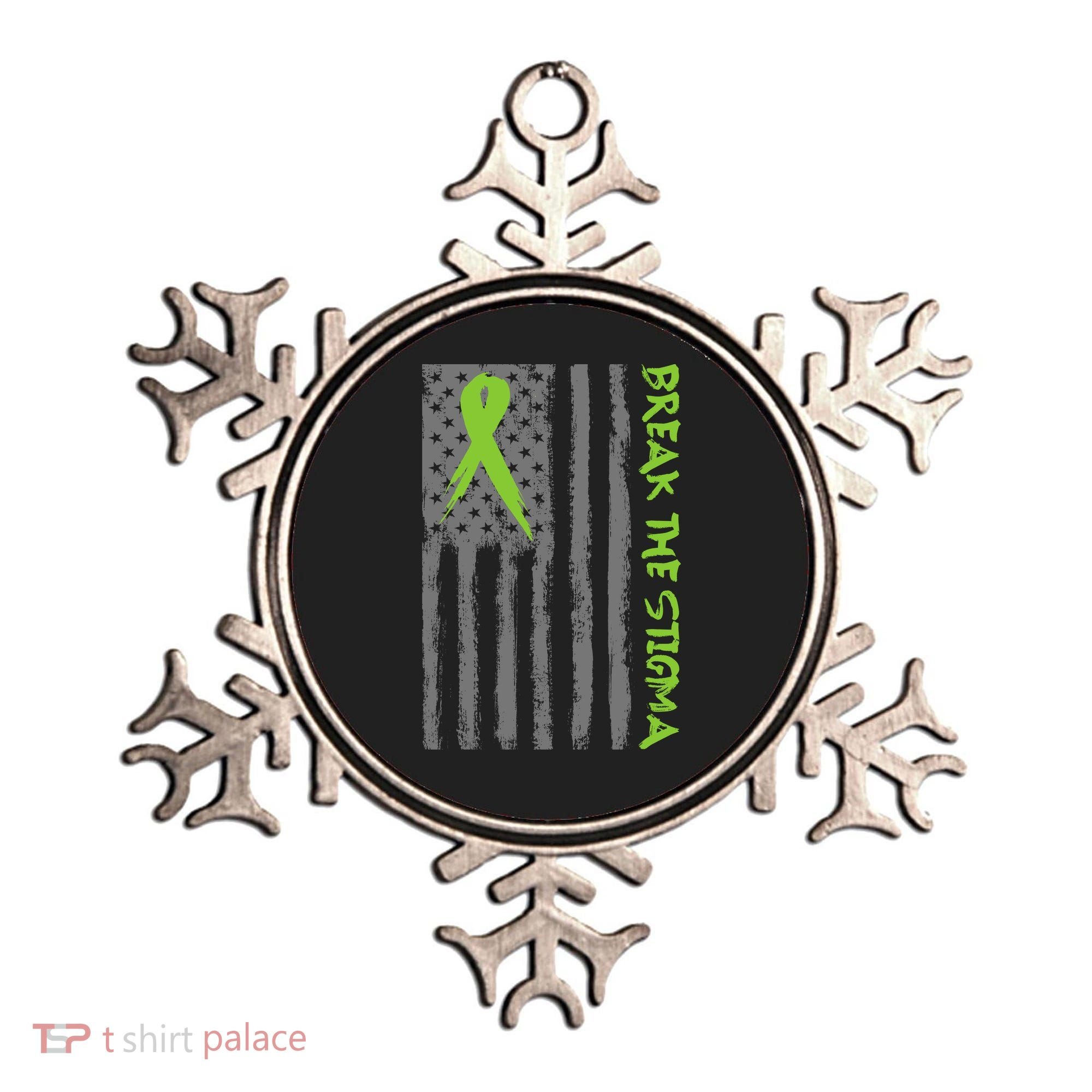 Break The Stigma Ribbon Flag Mental Heath Ornament