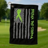 Break The Stigma Ribbon Flag Mental Heath Golf Towel thumb 1