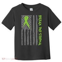 Break The Stigma Ribbon Flag Mental Heath Toddler T-Shirt thumb 0