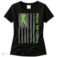 Break The Stigma Ribbon Flag Mental Heath Women's T-Shirt thumb 0