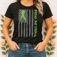 Break The Stigma Ribbon Flag Mental Heath Women's T-Shirt thumb 2