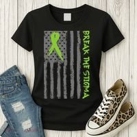 Break The Stigma Ribbon Flag Mental Heath Women's T-Shirt thumb 3