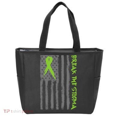 Break The Stigma Ribbon Flag Mental Heath Tote Bag