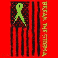 Break The Stigma Ribbon Flag Mental Heath Santa Hat thumb 1