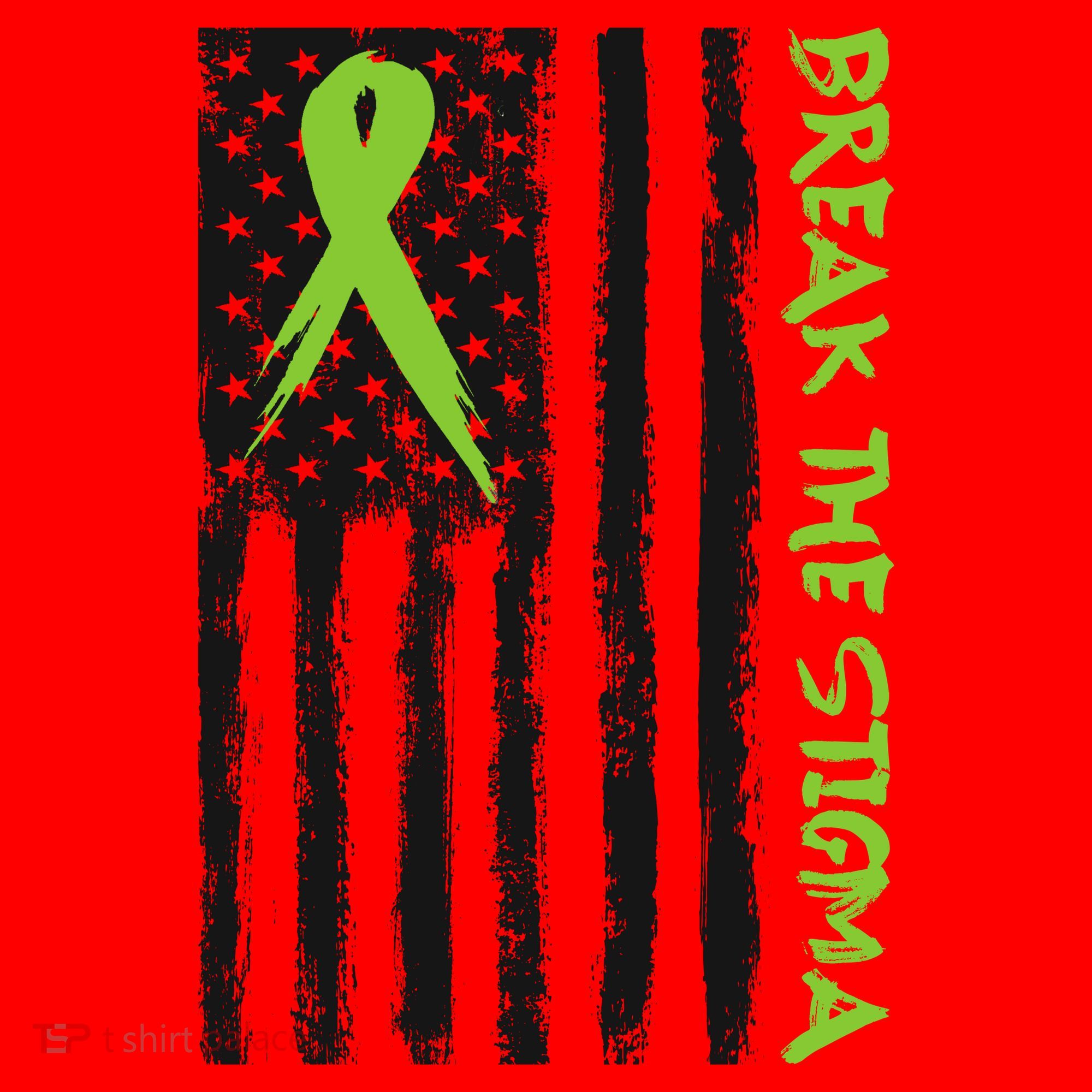 Break The Stigma Ribbon Flag Mental Heath Santa Hat
