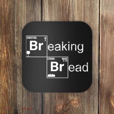 Breaking Bread Christian Faith Coaster