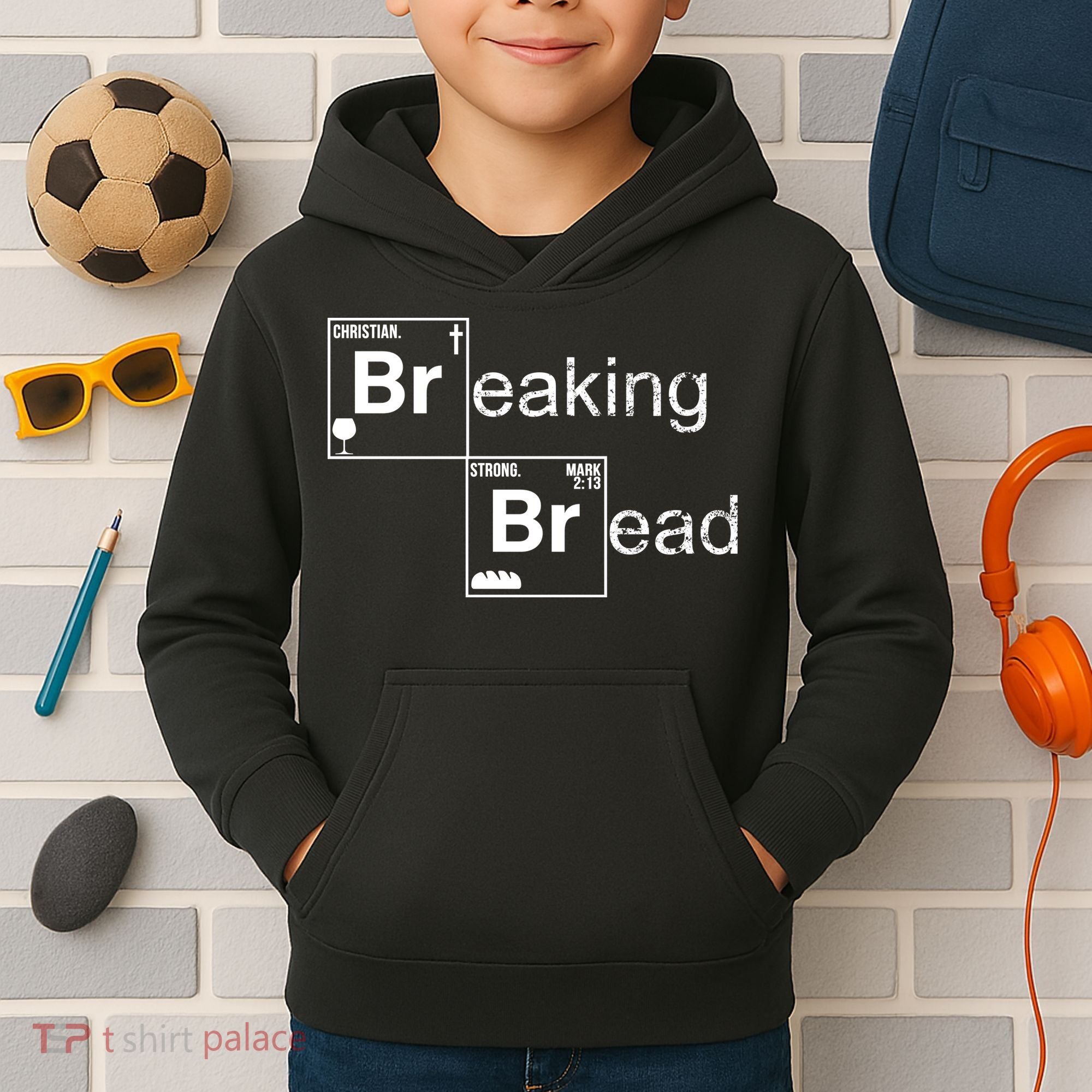 Breaking Bread Christian Faith Kids Hoodie