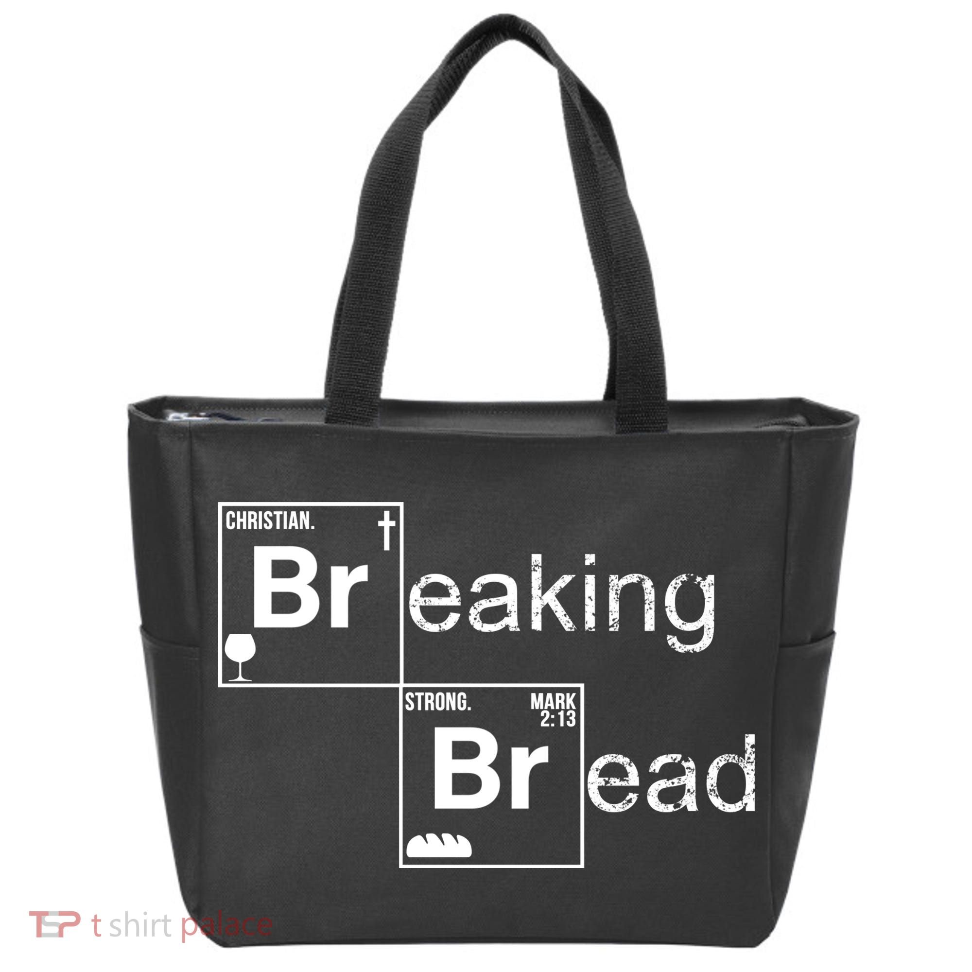 Breaking Bread Christian Faith Tote Bag