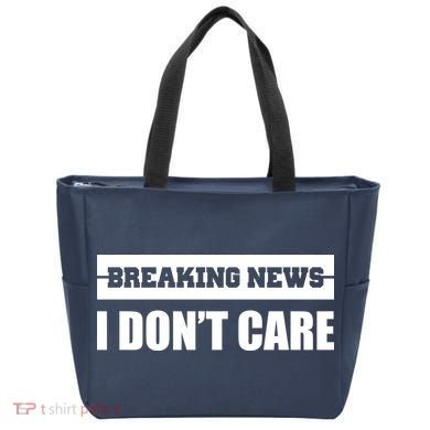 Breaking News I Don't Care Bag