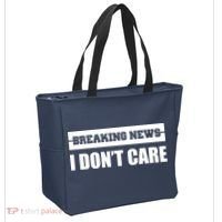 Breaking News I Don't Care Tote Bag thumb 2