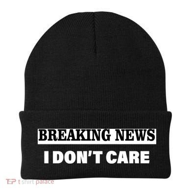 Breaking News I Don't Care Funny Meme Beanie