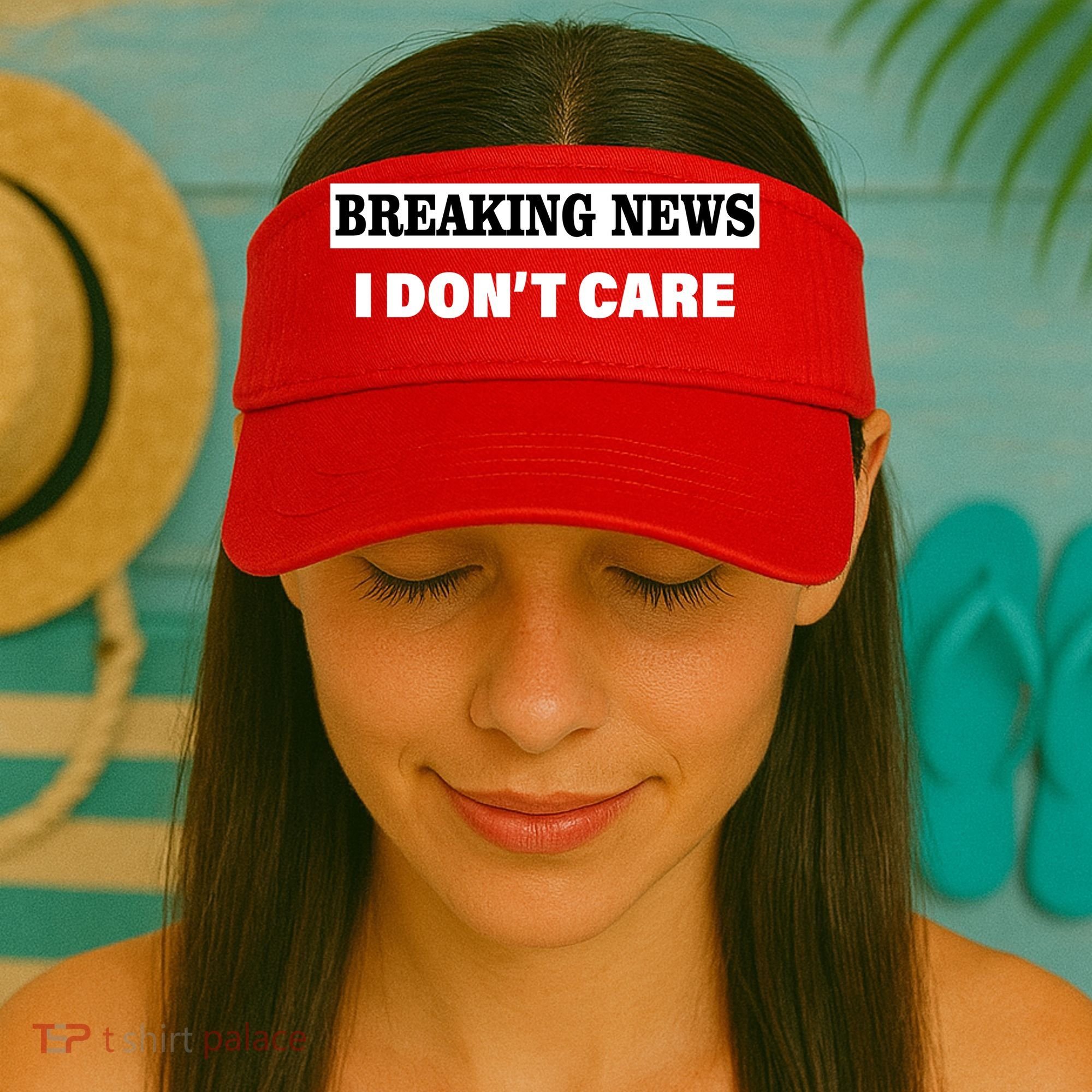 Breaking News I Don't Care Funny Meme Visor