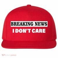 Breaking News I Don't Care Funny Meme Wool Snapback Cap thumb 0