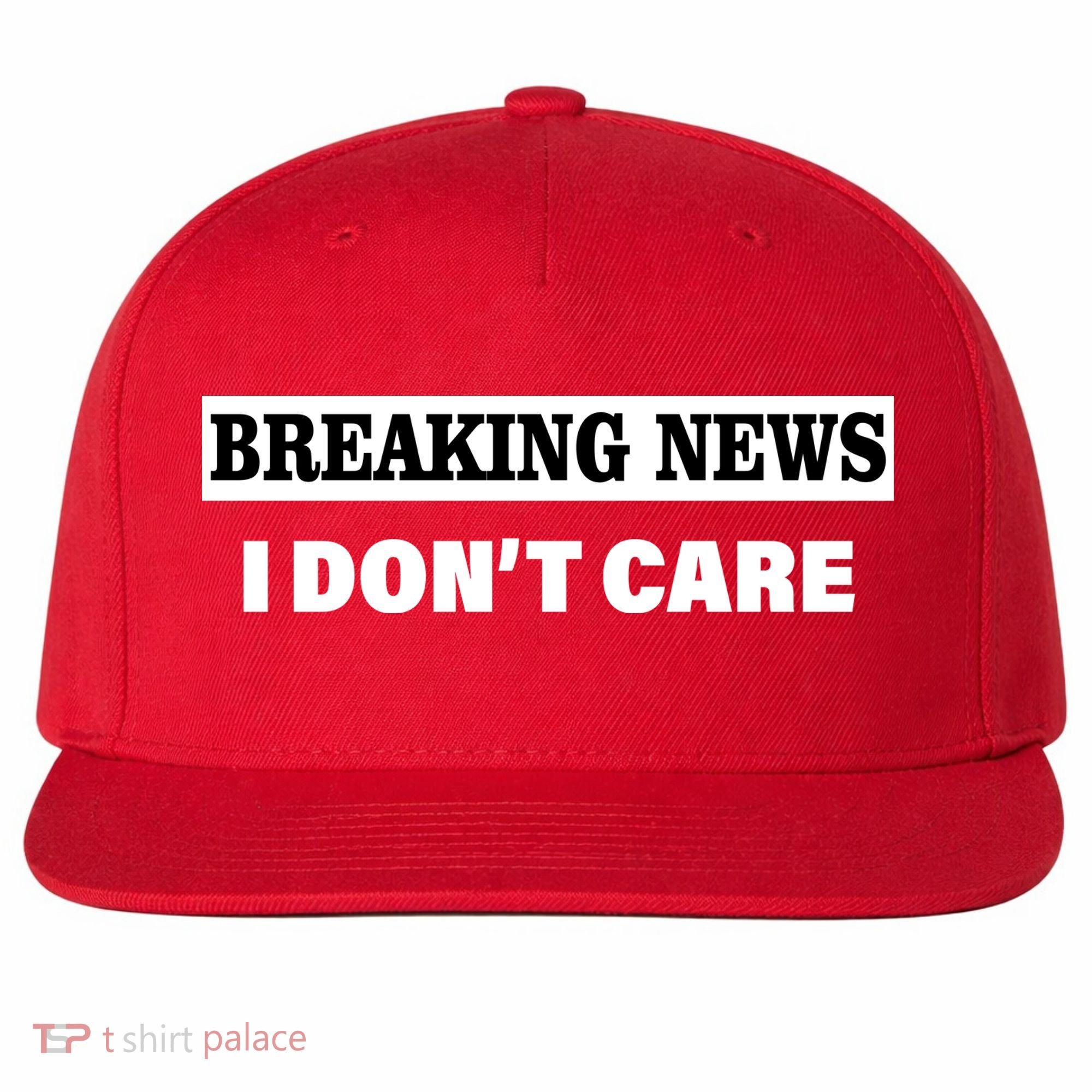 Breaking News I Don't Care Funny Meme Wool Snapback Cap