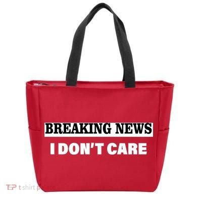 Breaking News I Don't Care Funny Meme Bag