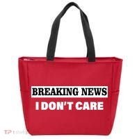 Breaking News I Don't Care Funny Meme Tote Bag thumb 0
