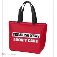 Breaking News I Don't Care Funny Meme Tote Bag thumb 3