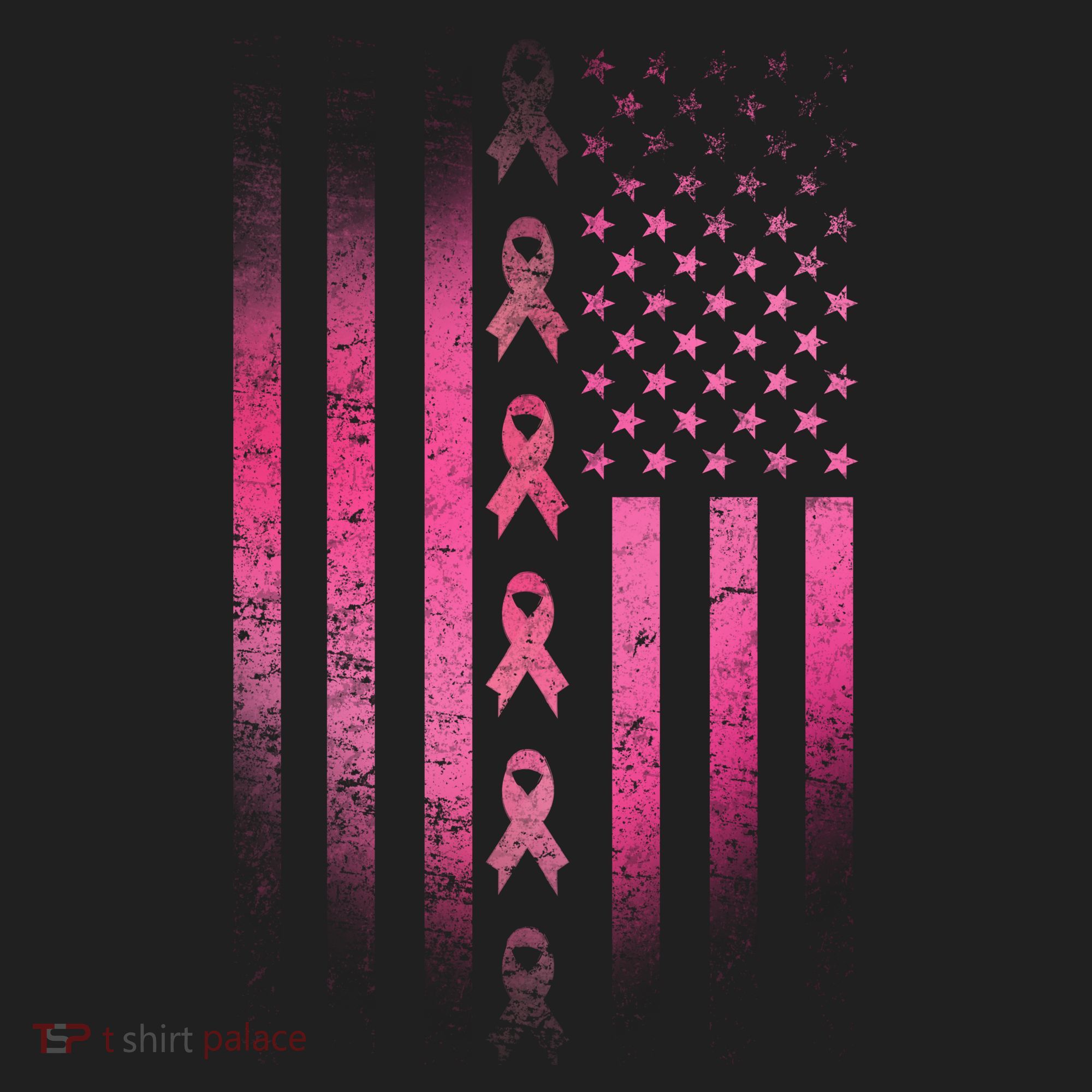 Breast Cancer American Flag Women's Sweatshirt