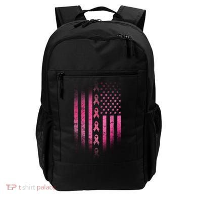 Breast Cancer American Flag Backpack