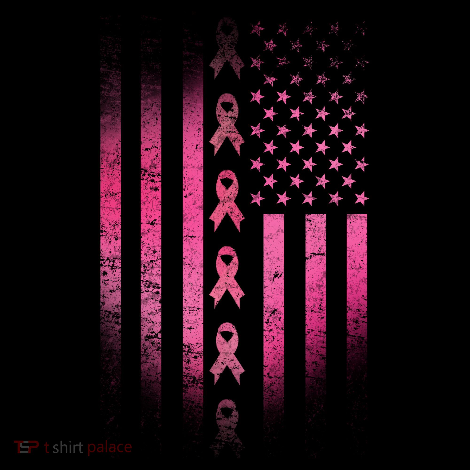 Breast Cancer American Flag Coffee Mug