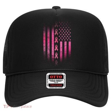 Breast Cancer American Flag Hat