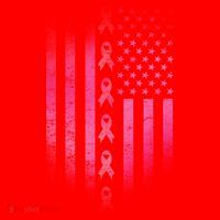 Breast Cancer American Flag Santa Hat thumb 1