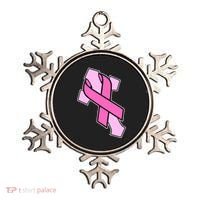 Breast Cancer Awareness Christian Pink Cross Ribbon Ornament thumb 0