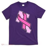 Breast Cancer Awareness Christian Pink Cross Ribbon T-Shirt thumb 0