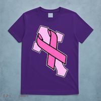 Breast Cancer Awareness Christian Pink Cross Ribbon T-Shirt thumb 5