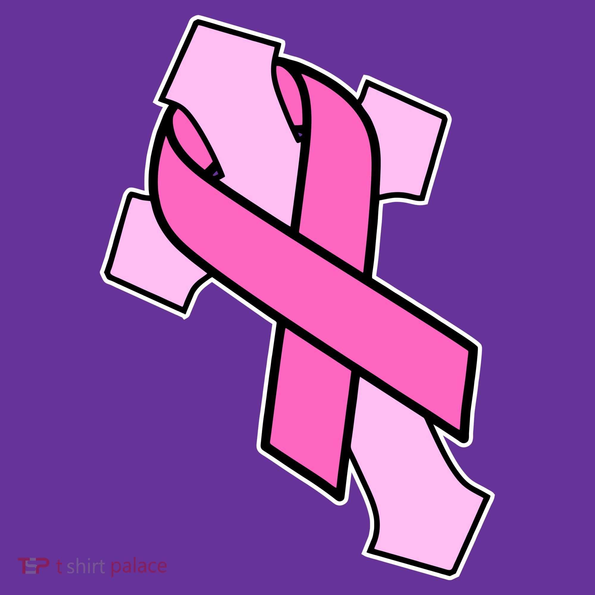 Breast Cancer Awareness Christian Pink Cross Ribbon Mousepad