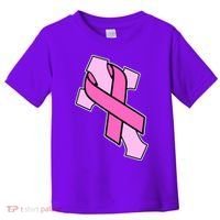 Breast Cancer Awareness Christian Pink Cross Ribbon Toddler T-Shirt thumb 0