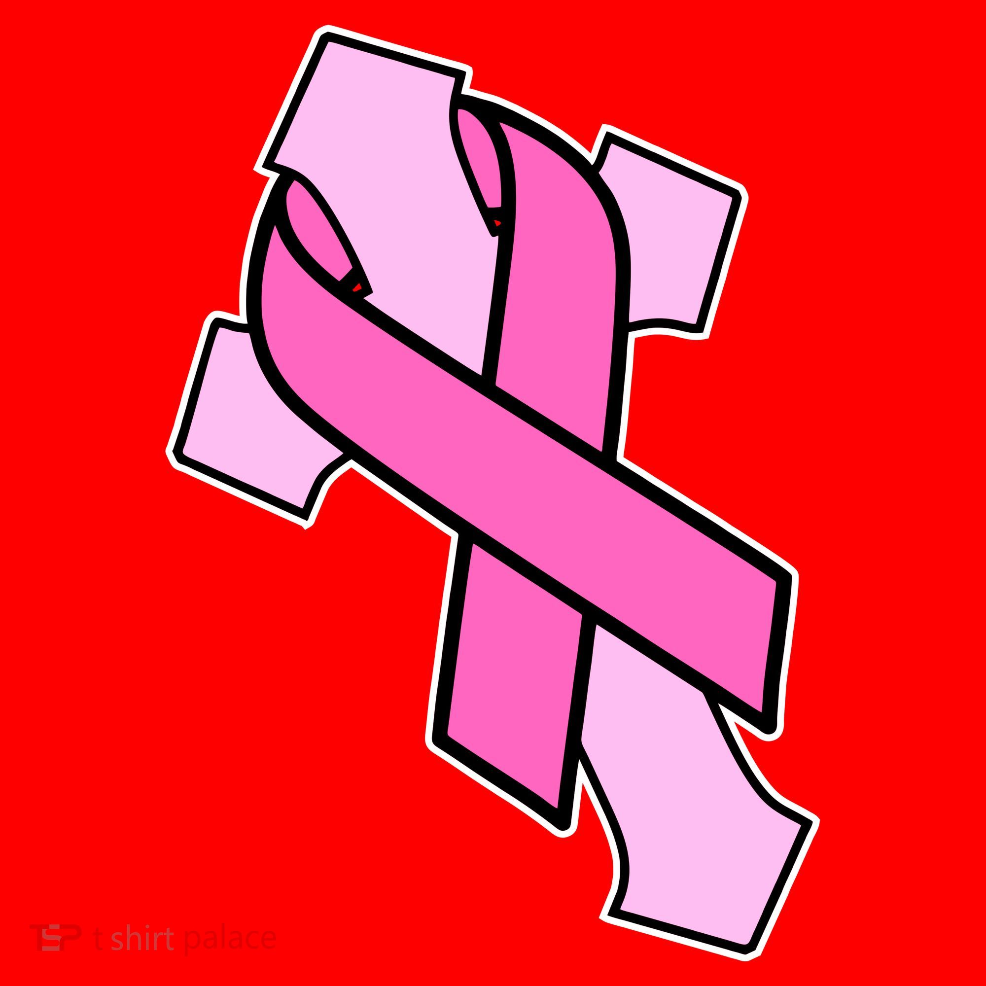 Breast Cancer Awareness Christian Pink Cross Ribbon Santa Hat