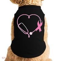Breast Cancer Awareness Doctor Nurse Stethoscope Doggie Tank thumb 0