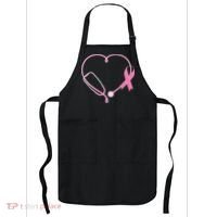 Breast Cancer Awareness Doctor Nurse Stethoscope Apron thumb 0