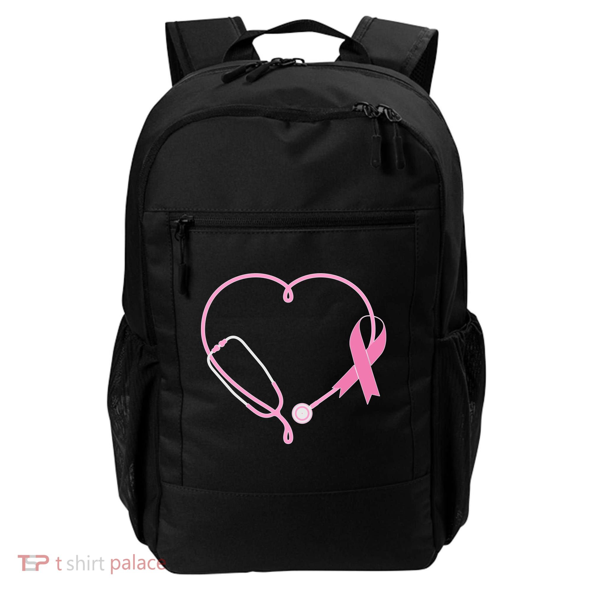 Breast Cancer Awareness Doctor Nurse Stethoscope Backpack