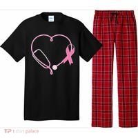 Breast Cancer Awareness Doctor Nurse Stethoscope Pajama Set thumb 0