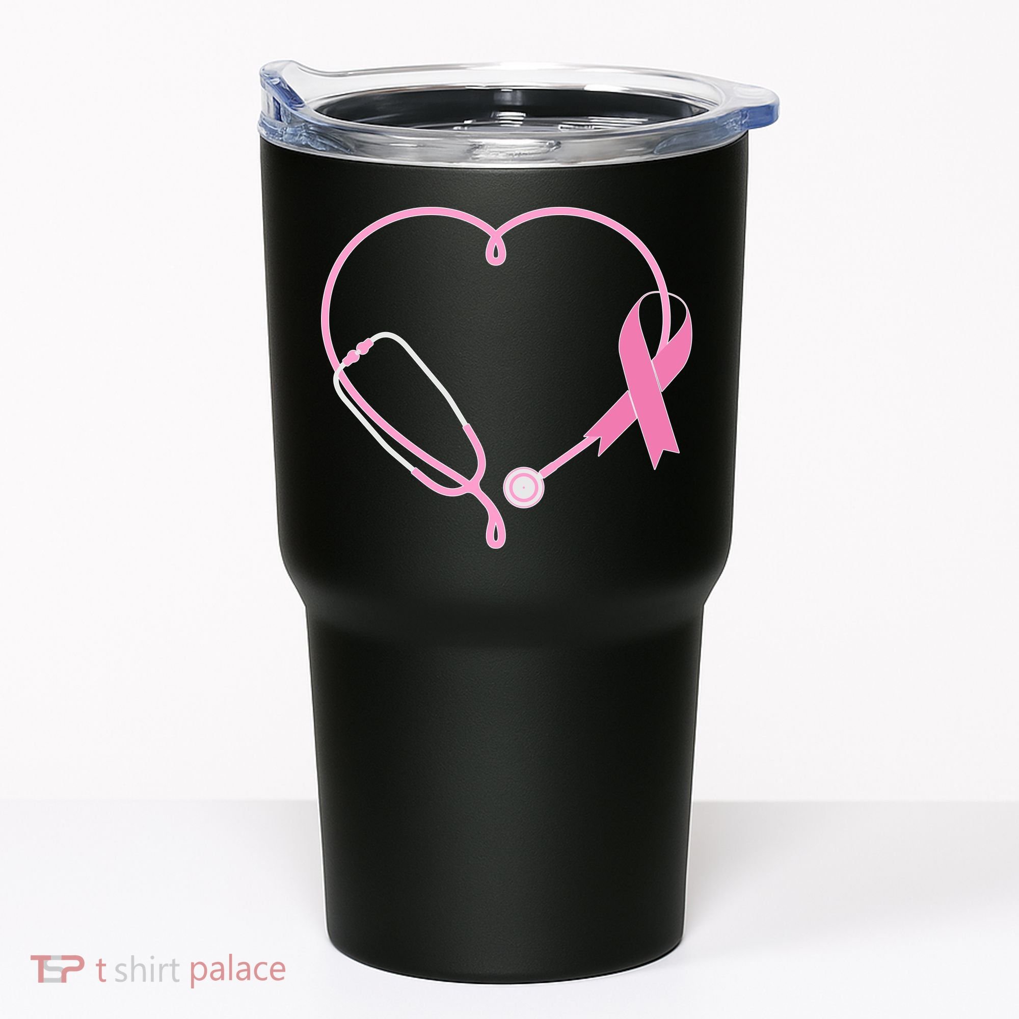 Breast Cancer Awareness Doctor Nurse Stethoscope Tumbler