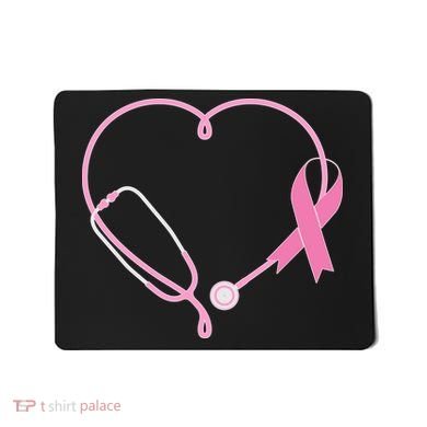 Breast Cancer Awareness Doctor Nurse Stethoscope Mousepad