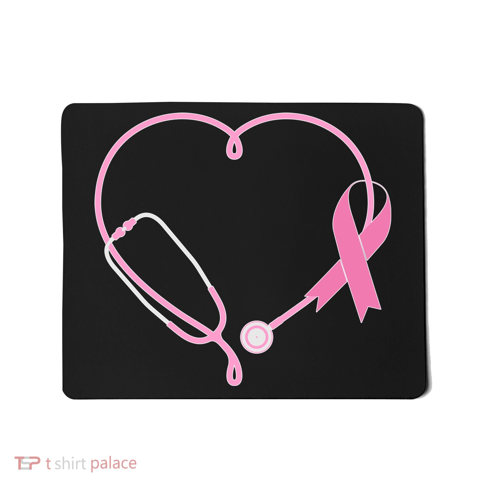 Breast Cancer Awareness Doctor Nurse Stethoscope Mousepad