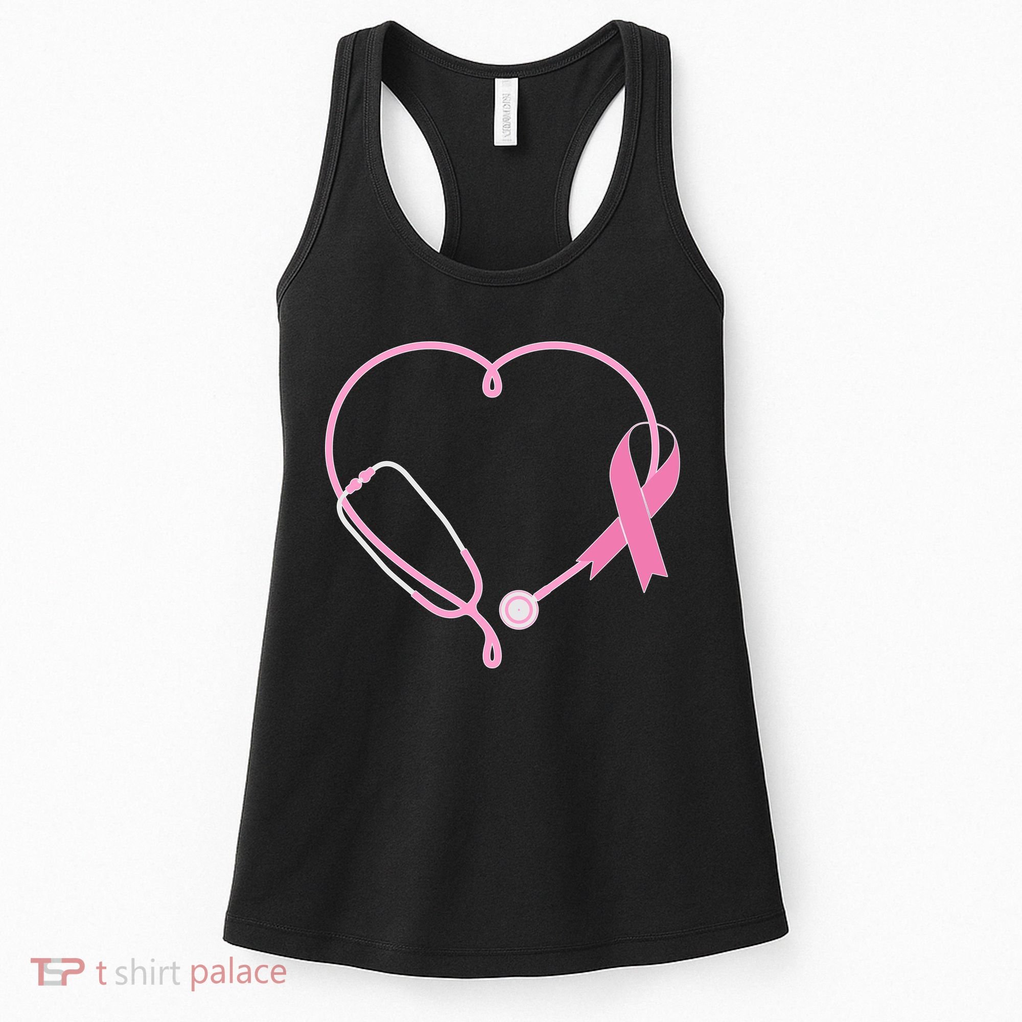 Breast Cancer Awareness Doctor Nurse Stethoscope Women's Tank Top